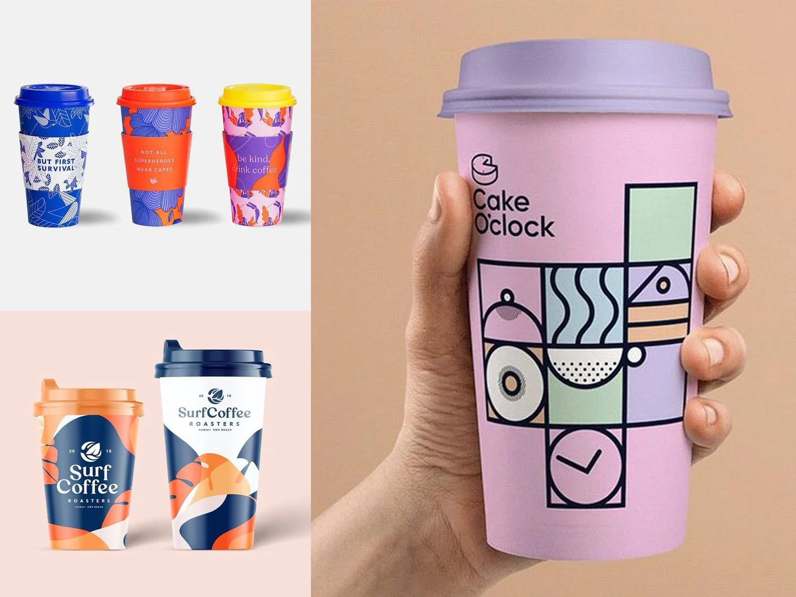 Mẫu bao bì cà phê đẹp với màu sắc ấn tượng và hình ảnh nổi bật