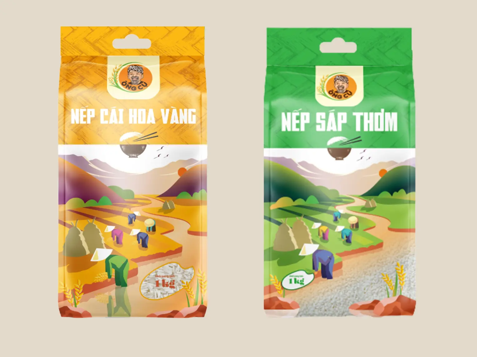 15+ Mẫu bao bì gạo đẹp gia tăng hiệu quả kinh doanh