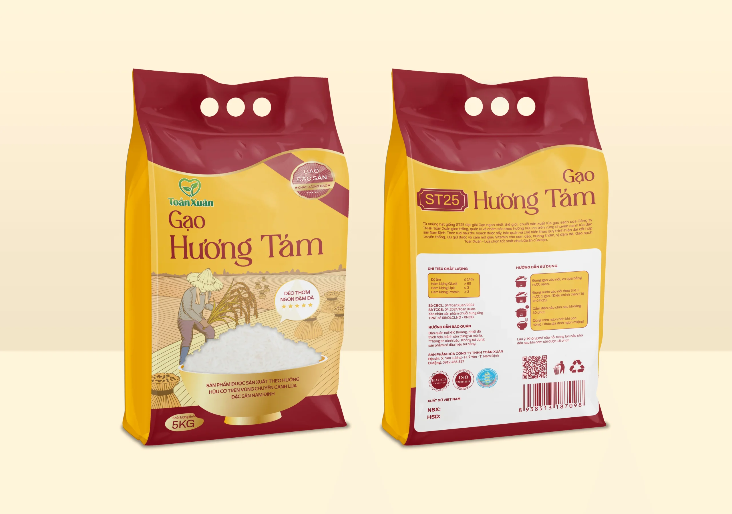Bao bì Gạo Hương Tám được thiết kế bởi Guru Design