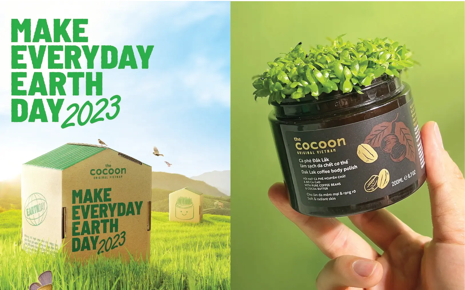 Thiết kế bao bì của cocoon tiên phong mỹ phẩm thuần chay