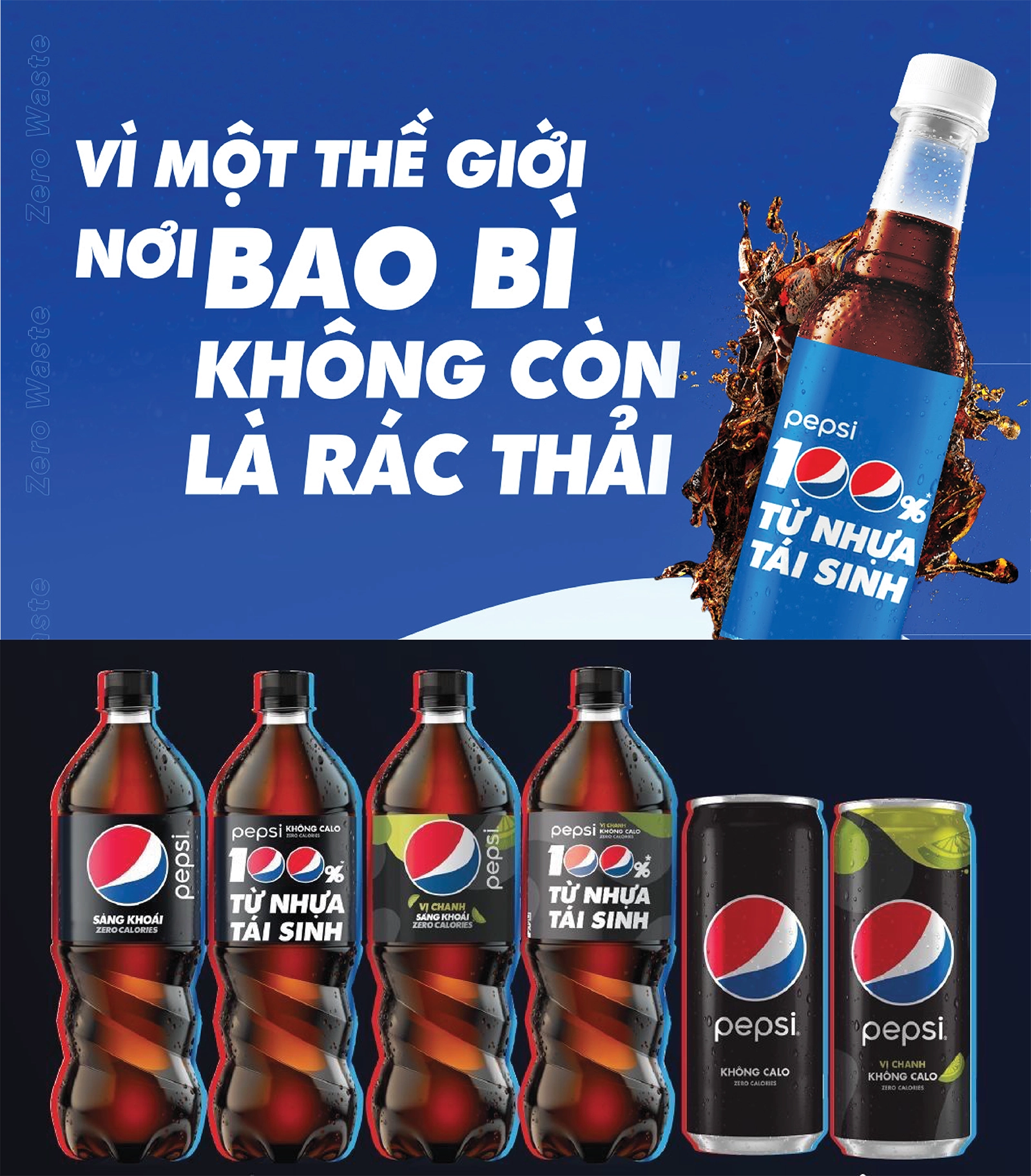 Thiết kế bao bì của Pepsi năng động, truyền cảm hứng