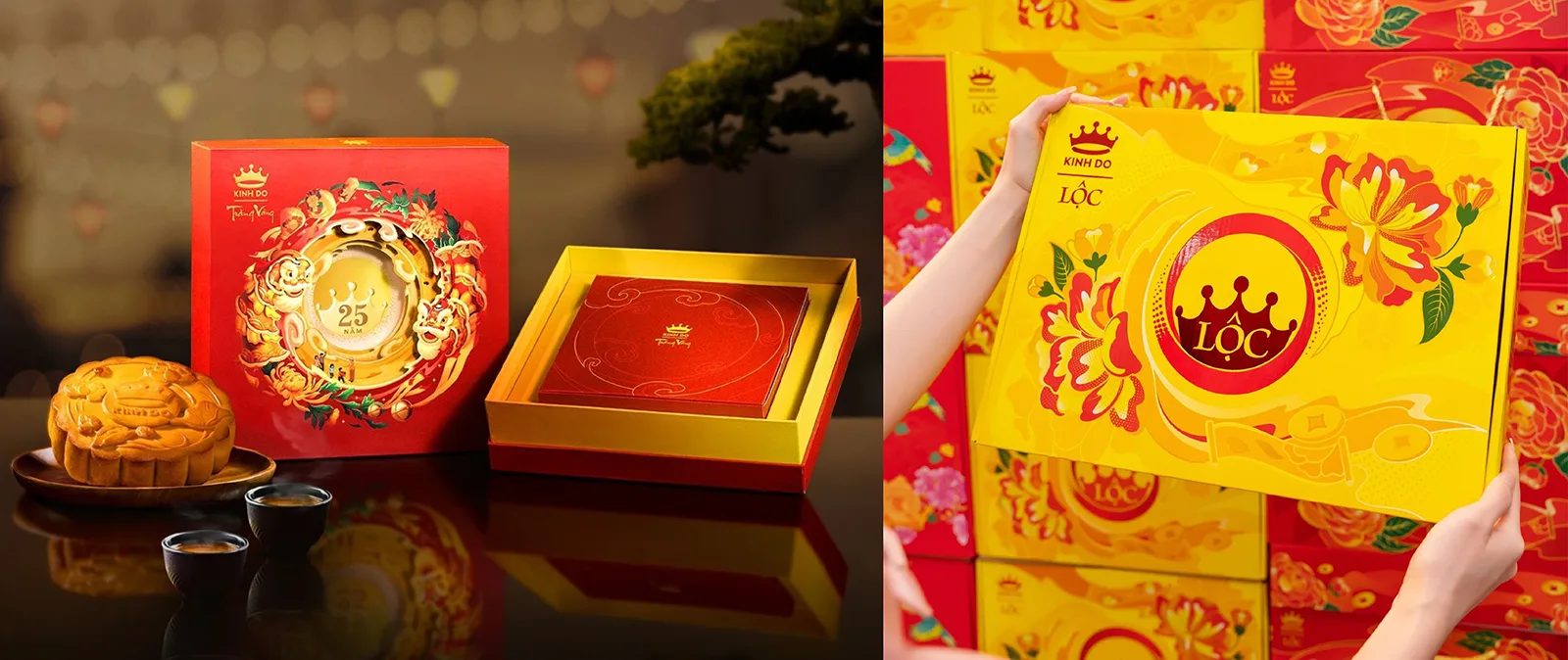Thiết kế bao bì bánh trung thu đẹp cho Tết Đoàn Viên