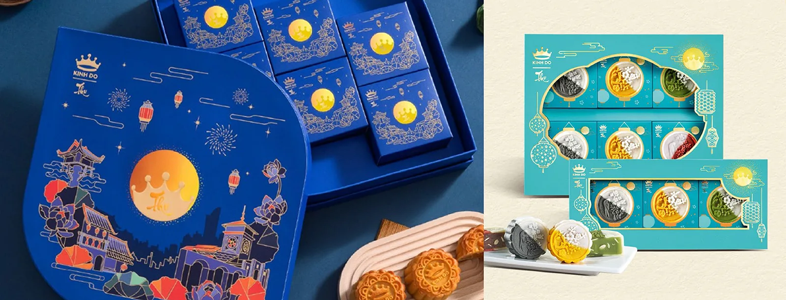 Thiết kế bao bì bánh trung thu đẹp cho Tết Đoàn Viên