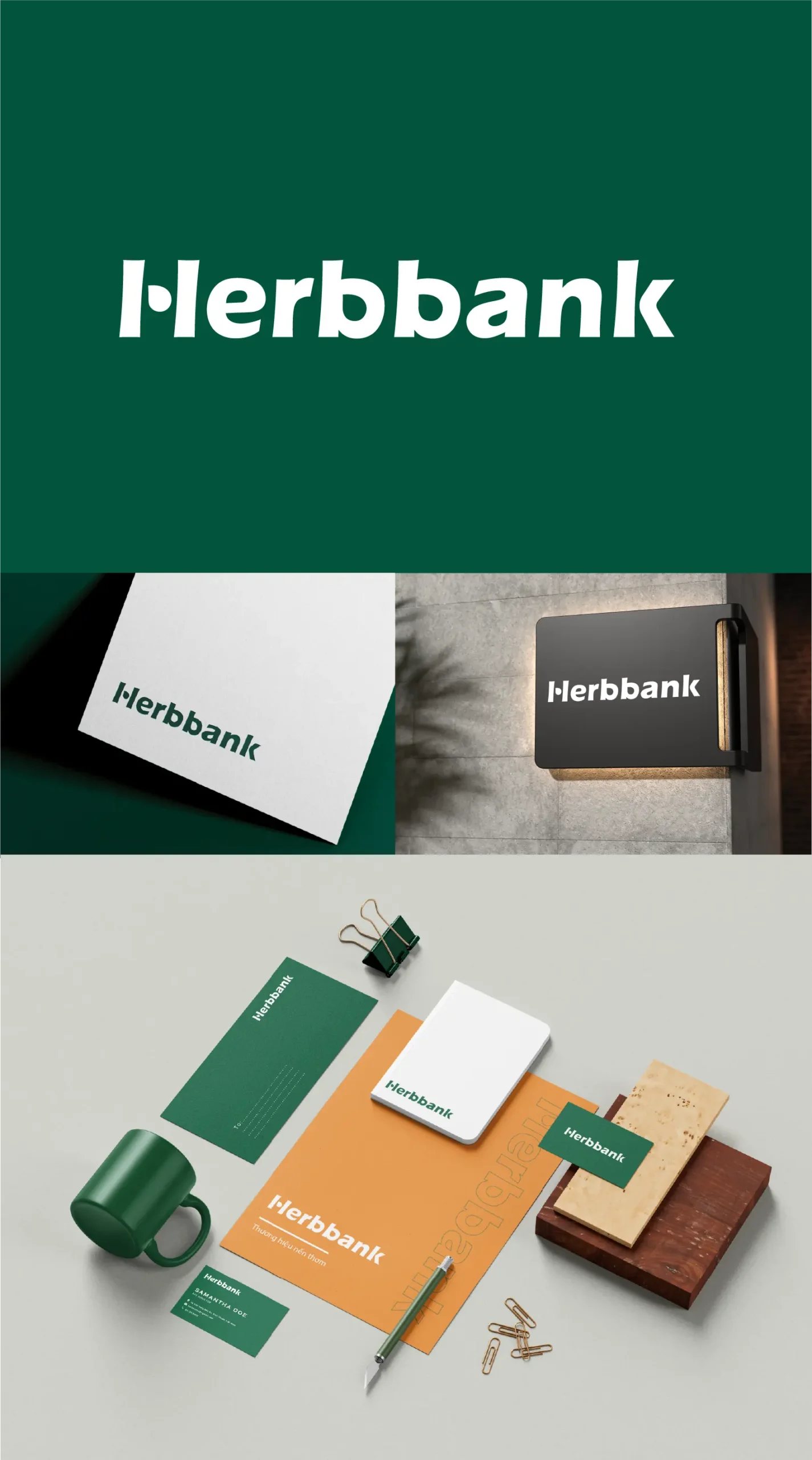 Logo Herbbank do Guru Design trực tiếp thiết kế