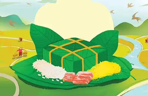 Tranh vẽ Sản phẩm Bánh chưng