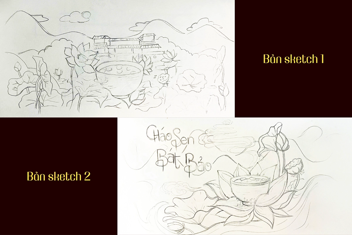 Tranh vẽ Cháo Sen Bát Bảo 29 Tranh vẽ Cháo Sen Bát Bảo