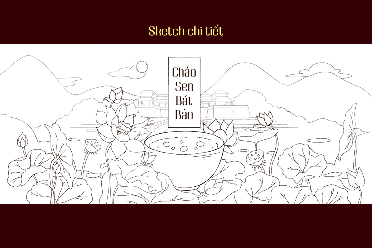 Tranh vẽ Cháo Sen Bát Bảo 30 Tranh vẽ Cháo Sen Bát Bảo